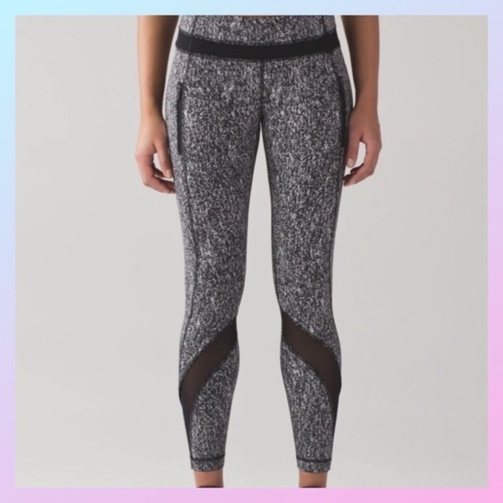 Lululemon Power Luxtreme Suited Jacquard Black & White